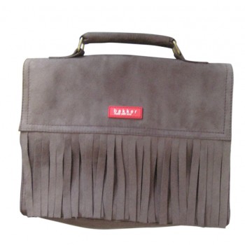 Sude Schoolbag with Fringes - Choco