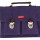 Schoolbag Canvas with Leather - Violet