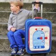 Little Boy With Pixel Suitcase