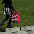 Child with British Invasion Lunch Box