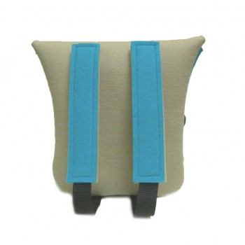 Backside of Turquoise - Beige Backpack