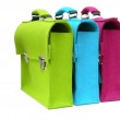 Retro Schoolbags - Lime-Turquoise-Purple
