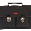 Schoolbag Canvas with Leather - Gray