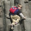 Toddler with Vintage Flyer Backpack