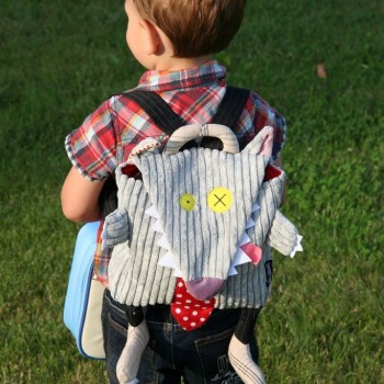 Toddler with BigBos Backpack