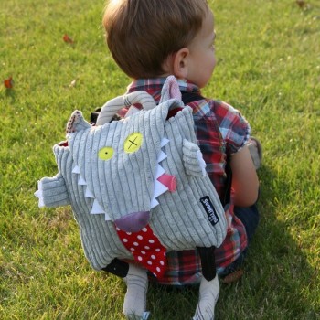Toddler with BigBos Backpack