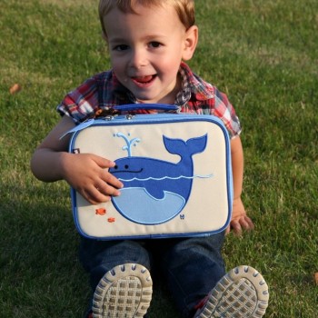 Toddler with Lucas Lunch Box