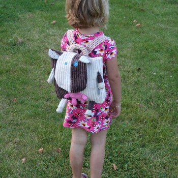 Toddler with Milkos Backpack