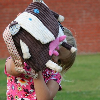 Toddler with Milkos Backpack