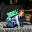 Toddler with Percival Backpack of Beatrix New York