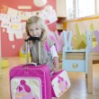 Girl with Pocchari Suitcase and Lunch Box