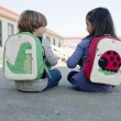 Two Toddler with Percival and Ju-Ju Backpack
